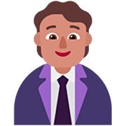 🧑🏽‍💼 Emoji Oficinista Hombre: Tono De Piel Medio en Microsoft Windows 11 22H2.