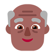 Emoji 👴🏾 Uomo Anziano: Carnagione Abbastanza Scura su Microsoft Windows 11 22H2.
