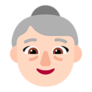 Emoji 👵🏻 Donna Anziana: Carnagione Chiara su Microsoft Windows 11 22H2.