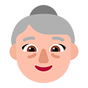 👵🏼 Emoji Anciana: Tono De Piel Claro Medio en Microsoft Windows 11 22H2.