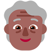 🧓🏾 Emoji Persona Adulta Madura: Tono De Piel Oscuro Medio en Microsoft Windows 11 22H2.