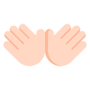 👐🏻 Emoji Mãos Abertas: Pele Clara na Microsoft Windows 11 22H2.