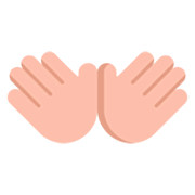 👐🏼 Emoji Mãos Abertas: Pele Morena Clara na Microsoft Windows 11 22H2.
