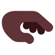 🫳🏿 Emoji Palma Da Mão Para Baixo: Pele Escura na Microsoft Windows 11 22H2.