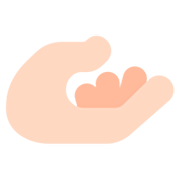 🫴🏻 Emoji Palma Para Cima Mão: Pele Clara na Microsoft Windows 11 22H2.