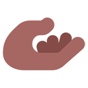 🫴🏾 Emoji Palma Para Cima Mão: Pele Morena Escura na Microsoft Windows 11 22H2.
