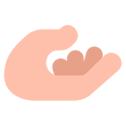 🫴🏼 Emoji Palma Para Cima Mão: Pele Morena Clara na Microsoft Windows 11 22H2.