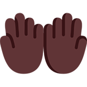Emoji 🤲🏿 Mani Unite In Alto: Carnagione Scura su Microsoft Windows 11 22H2.