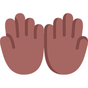 🤲🏾 Emoji Handflächen nach oben: mitteldunkle Hautfarbe Microsoft Windows 11 22H2.