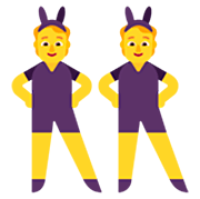 👯 Emoji Personas Con Orejas De Conejo en Microsoft Windows 11 22H2.