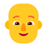 🧑‍🦲 Emoji Erwachsener: Glatze Microsoft Windows 11 22H2.