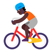 Emoji 🚴🏿 Ciclista: Carnagione Scura su Microsoft Windows 11 22H2.