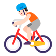 🚴🏻 Emoji Persona En Bicicleta: Tono De Piel Claro en Microsoft Windows 11 22H2.