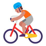Emoji 🚴🏽 Ciclista: Carnagione Olivastra su Microsoft Windows 11 22H2.