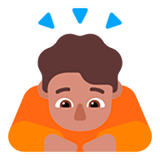 Emoji 🙇🏽 Persona Che Fa Un Inchino Profondo: Carnagione Olivastra su Microsoft Windows 11 22H2.
