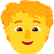 Emoji 🧑‍🦱 Persona: Capelli Ricci su Microsoft Windows 11 22H2.