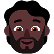 Emoji 🧔🏿 Uomo Con La Barba: Carnagione Scura su Microsoft Windows 11 22H2.