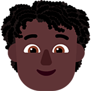 🧑🏿‍🦱 Emoji Pessoa: Pele Escura E Cabelo Cacheado na Microsoft Windows 11 22H2.
