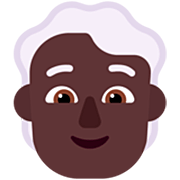 Emoji 🧑🏿‍🦳 Persona: Carnagione Scura E Capelli Bianchi su Microsoft Windows 11 22H2.