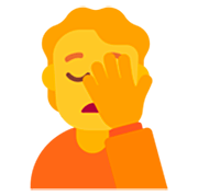 🤦 Emoji Persona Con La Mano En La Frente en Microsoft Windows 11 22H2.