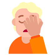 Emoji 🤦🏼 Persona Esasperata: Carnagione Abbastanza Chiara su Microsoft Windows 11 22H2.