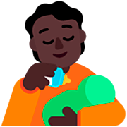 🧑🏿‍🍼 Emoji Pessoa Alimentando Bebê: Pele Escura na Microsoft Windows 11 22H2.