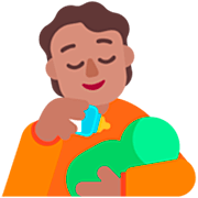 🧑🏽‍🍼 Emoji Persona Que Alimenta Al Bebé: Tono De Piel Medio en Microsoft Windows 11 22H2.