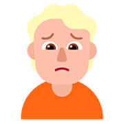 🙍🏼 Emoji Persona Frunciendo El Ceño: Tono De Piel Claro Medio en Microsoft Windows 11 22H2.