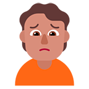Emoji 🙍🏽 Persona Corrucciata: Carnagione Olivastra su Microsoft Windows 11 22H2.