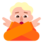 🙅🏼 Emoji Persona Haciendo El Gesto De «no»: Tono De Piel Claro Medio en Microsoft Windows 11 22H2.