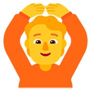🙆 Emoji Person mit Händen auf dem Kopf Microsoft Windows 11 22H2.