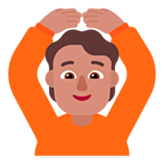 🙆🏽 Emoji Persona Haciendo El Gesto De «de Acuerdo»: Tono De Piel Medio en Microsoft Windows 11 22H2.
