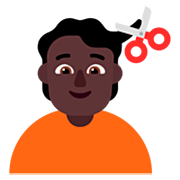 💇🏿 Emoji Person beim Haareschneiden: dunkle Hautfarbe Microsoft Windows 11 22H2.