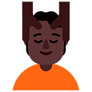 💆🏿 Emoji Person, die eine Kopfmassage bekommt: dunkle Hautfarbe Microsoft Windows 11 22H2.