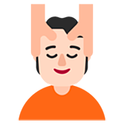 💆🏻 Emoji Person, die eine Kopfmassage bekommt: helle Hautfarbe Microsoft Windows 11 22H2.