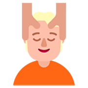 💆🏼 Emoji Person, die eine Kopfmassage bekommt: mittelhelle Hautfarbe Microsoft Windows 11 22H2.