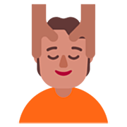💆🏽 Emoji Persona Recibiendo Masaje: Tono De Piel Medio en Microsoft Windows 11 22H2.