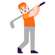 🏌🏻 Emoji Golfista: Pele Clara na Microsoft Windows 11 22H2.