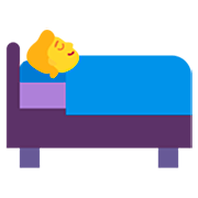 🛌 Emoji im Bett liegende Person Microsoft Windows 11 22H2.