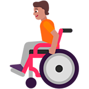 🧑🏽‍🦽 Emoji Pessoa Em Cadeira De Rodas Manual: Pele Morena na Microsoft Windows 11 22H2.