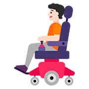 🧑🏻‍🦼 Emoji Person in motorisiertem Rollstuhl: helle Hautfarbe Microsoft Windows 11 22H2.