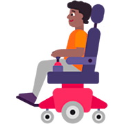 🧑🏾‍🦼 Emoji Pessoa Em Cadeira De Rodas Motorizada: Pele Morena Escura na Microsoft Windows 11 22H2.