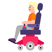 🧑🏼‍🦼 Emoji Person in motorisiertem Rollstuhl: mittelhelle Hautfarbe Microsoft Windows 11 22H2.