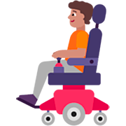 🧑🏽‍🦼 Emoji Person in motorisiertem Rollstuhl: mittlere Hautfarbe Microsoft Windows 11 22H2.