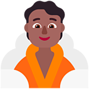 Emoji 🧖🏾 Persona In Sauna: Carnagione Abbastanza Scura su Microsoft Windows 11 22H2.
