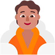 Emoji 🧖🏽 Persona In Sauna: Carnagione Olivastra su Microsoft Windows 11 22H2.