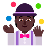 Emoji 🤹🏿 Persona Che Fa Giocoleria: Carnagione Scura su Microsoft Windows 11 22H2.