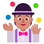 Emoji 🤹🏽 Persona Che Fa Giocoleria: Carnagione Olivastra su Microsoft Windows 11 22H2.