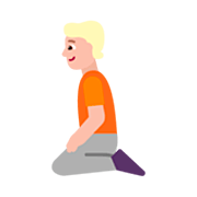 🧎🏼 Emoji Persona De Rodillas: Tono De Piel Claro Medio en Microsoft Windows 11 22H2.