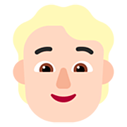 👱🏻 Emoji Persona Adulta Rubia: Tono De Piel Claro en Microsoft Windows 11 22H2.